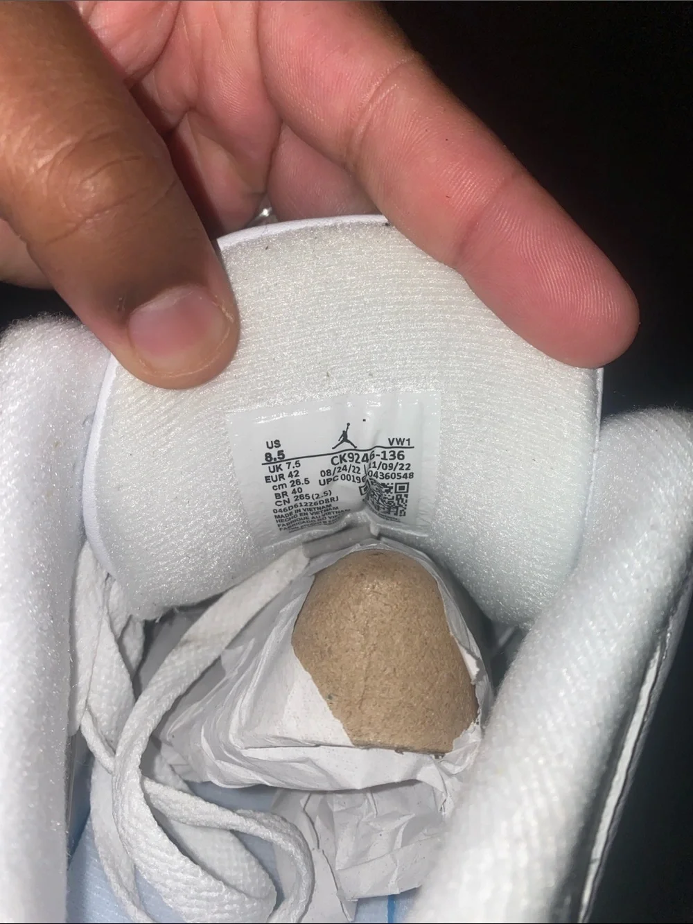 Jordan 3 Retro White Leather Sneaker with Green Accents